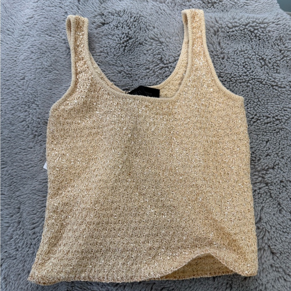 Gold Zara top